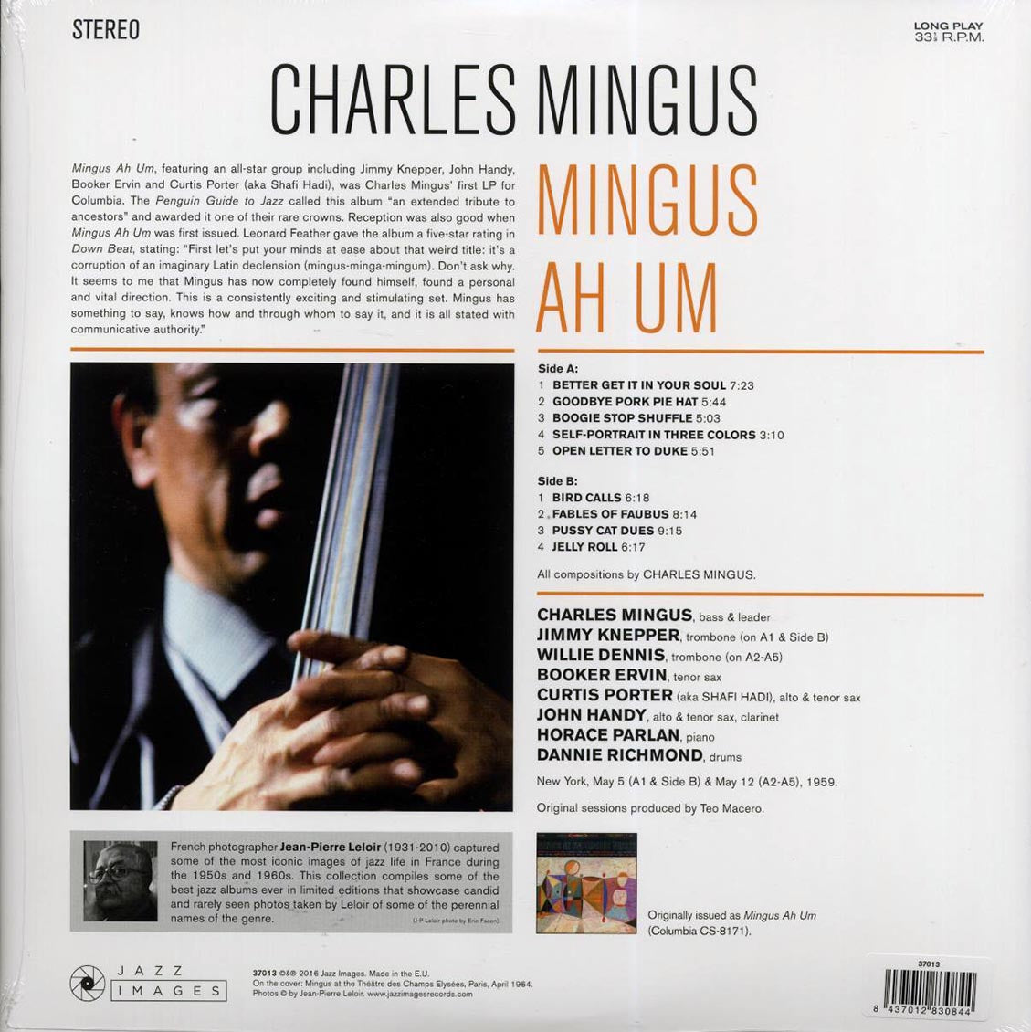 Charles Mingus - Mingus Ah Um (ltd. ed.) (180g) vinyl LP back cover