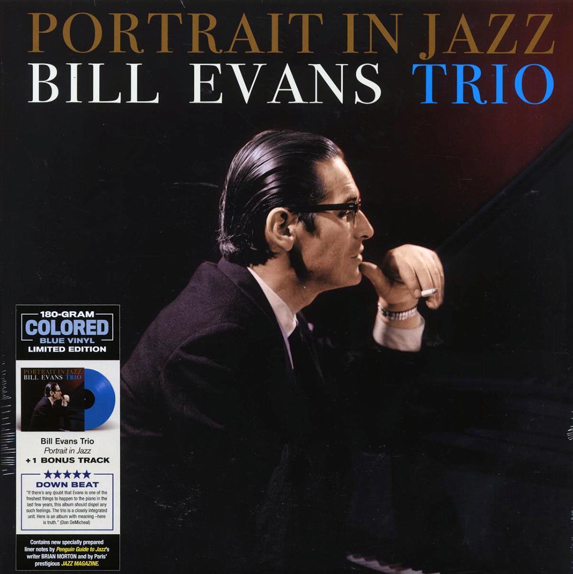 Bill Evans Trio - Portrait In Jazz (+bonus track) (ltd. ed.) (180g) (blue vinyl) vinyl LP front cover