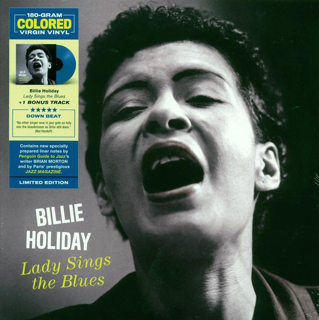 Billie Holiday - Lady Sings The Blues (+bonus track) (ltd. ed.) (180g) (blue vinyl) vinyl LP front cover