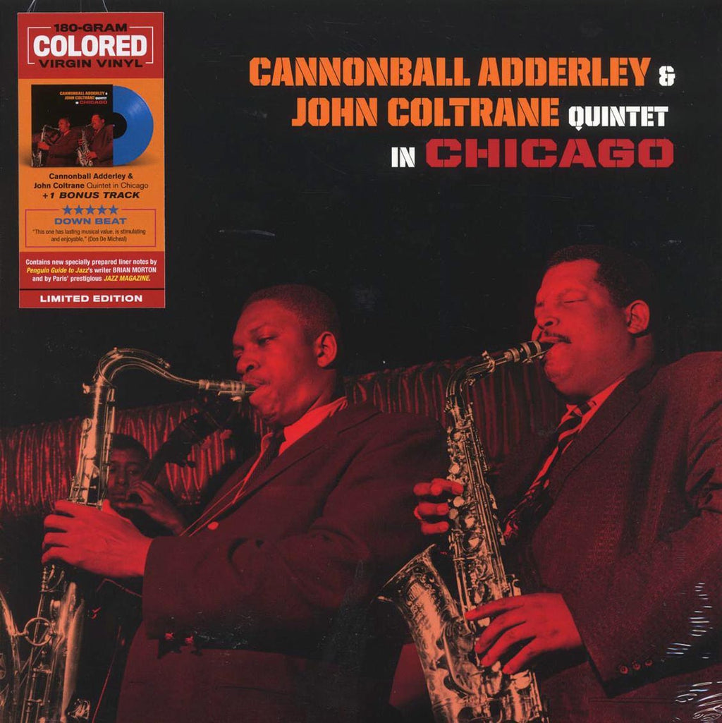 Cannonball Adderley, John Coltrane - Quintet In Chicago (+bonus track) (ltd. ed.) (180g) (blue vinyl) vinyl LP front cover