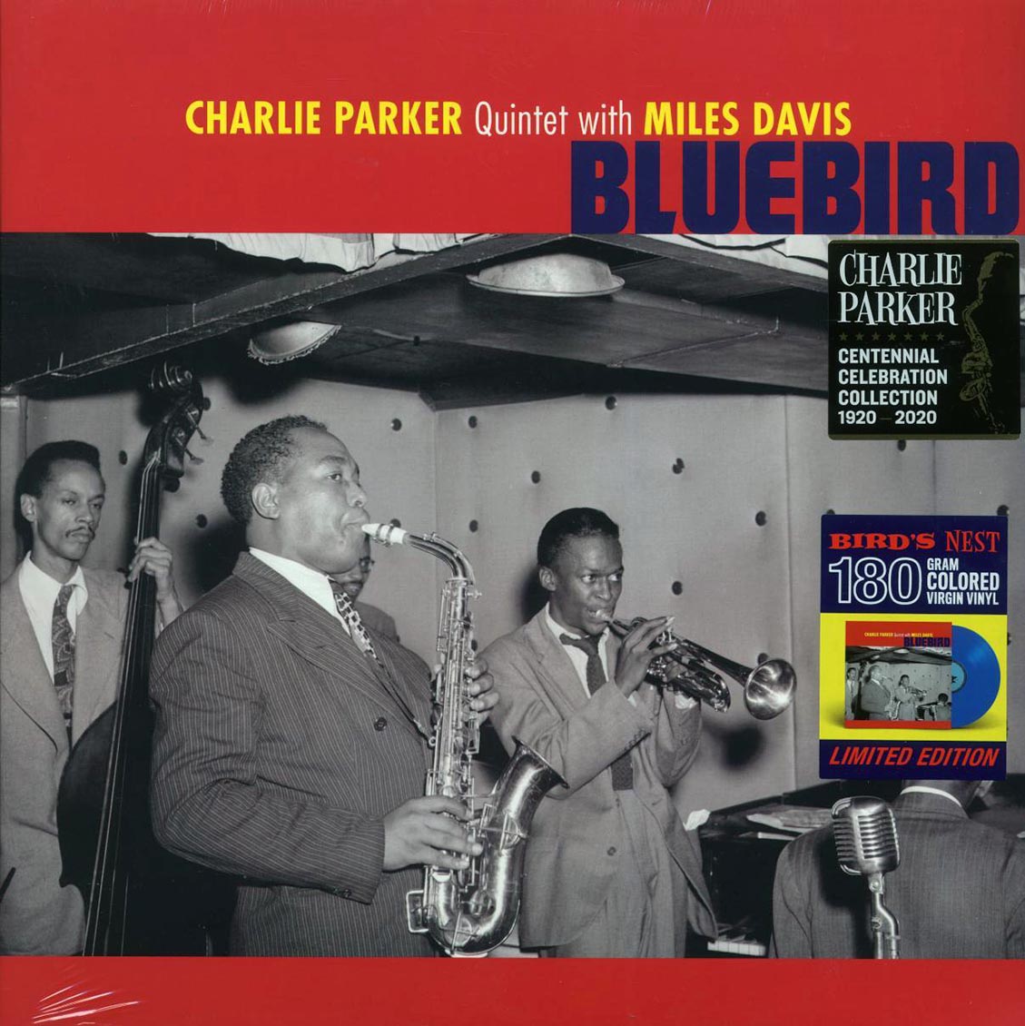 Charlie Parker Quintet, Miles Davis - Bluebird (ltd. ed.) (180g) (blue vinyl) vinyl LP front cover