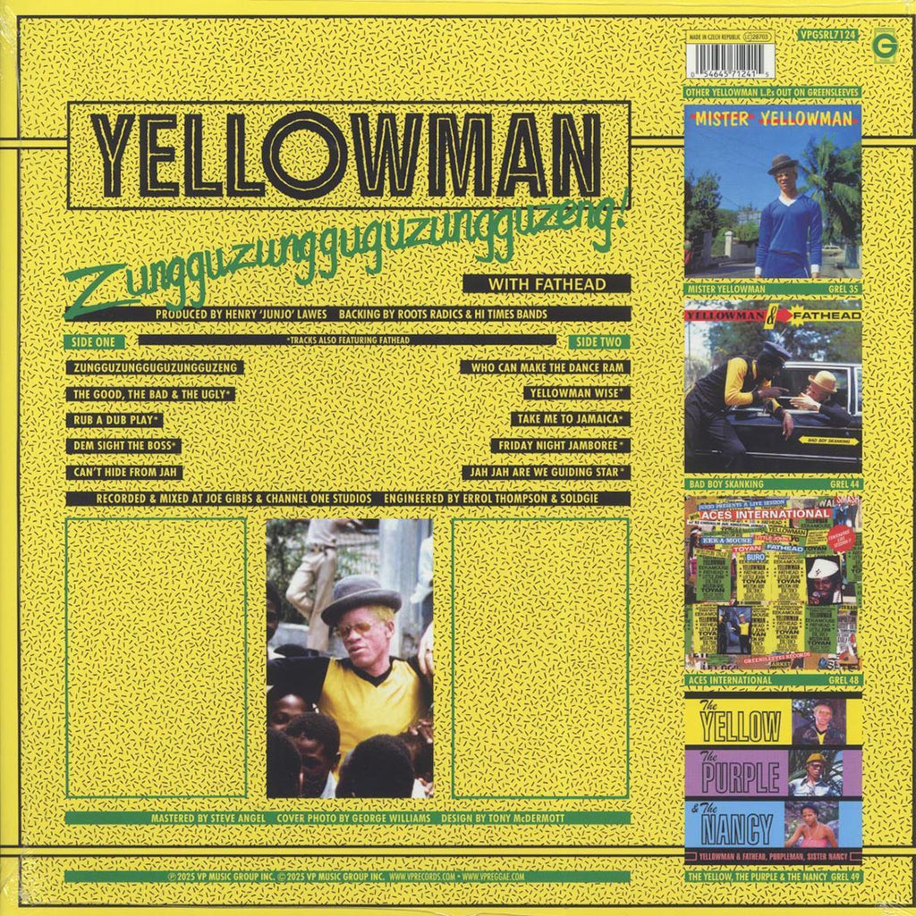 Yellowman - Zungguzungguguzungguzeng vinyl LP back cover
