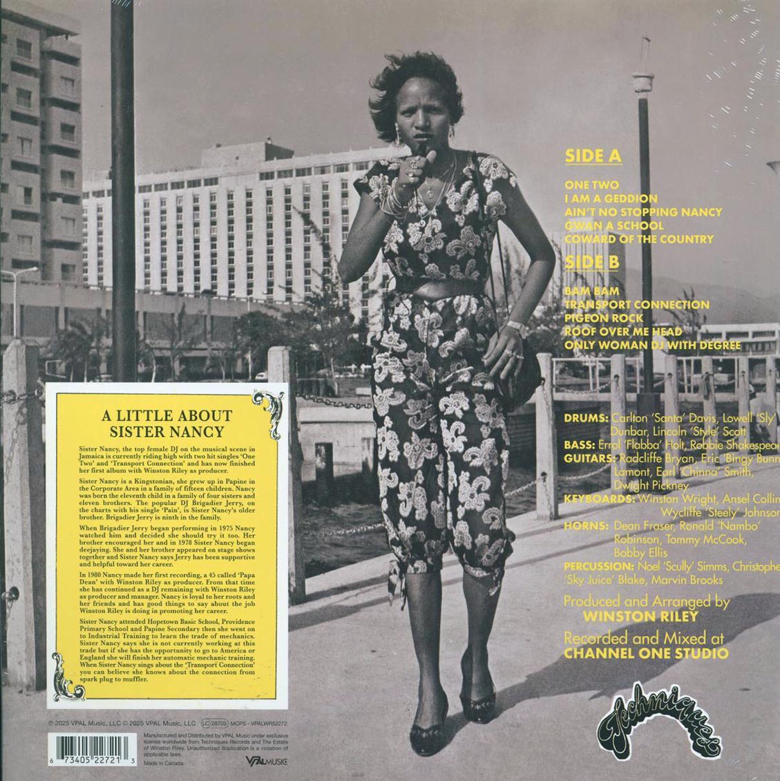 Sister Nancy - One, Two (remastered) vinyl LP back cover