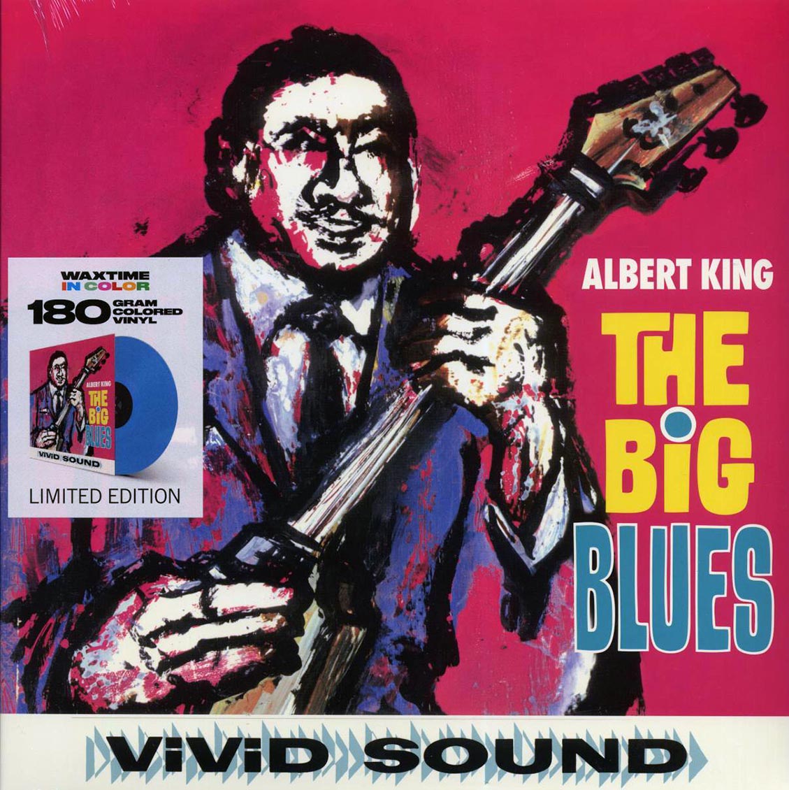Albert King - The Big Blues (+2 bonus tracks) (ltd. ed.) (180g) (blue vinyl) vinyl LP front cover
