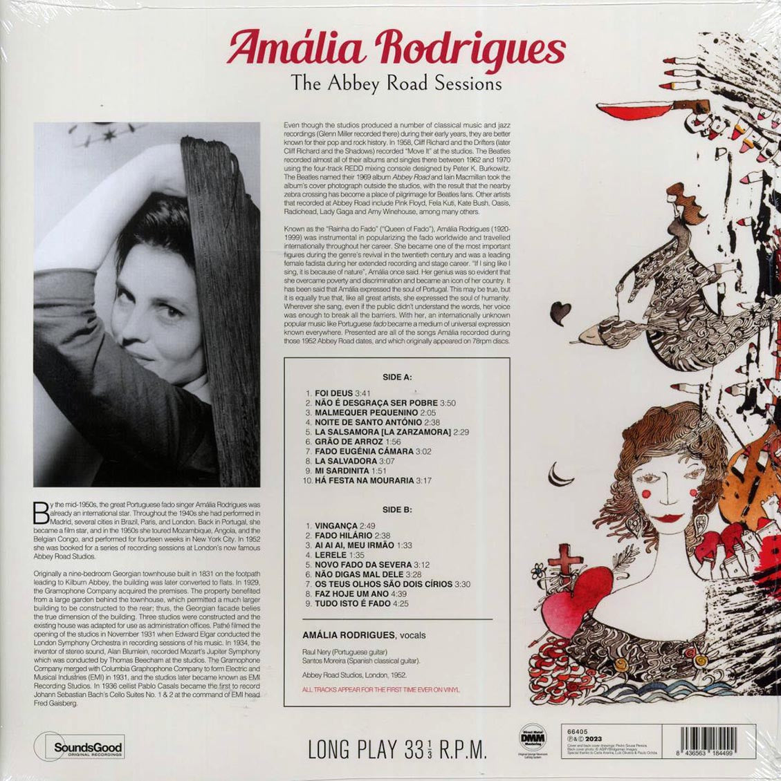 Amalia Rodrigues - The Abbey Road Sessions (ltd. ed.) (180g) vinyl LP back cover