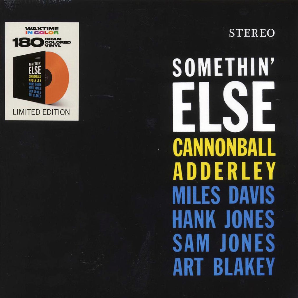 Cannonball Adderley, Miles Davis, Hank Jones, Sam Jones, Art Blakey - Somethin' Else (+bonus track) (ltd. ed.) (180g) (orange vinyl) vinyl LP front cover