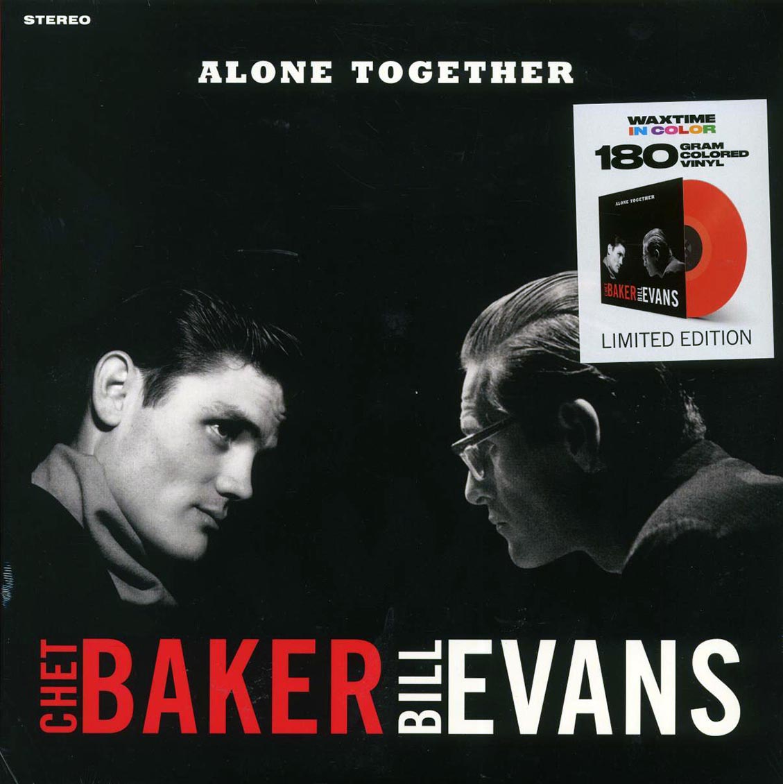 Chet Baker, Bill Evans - Alone Together (ltd. ed.) (180g) (red vinyl) vinyl LP front cover