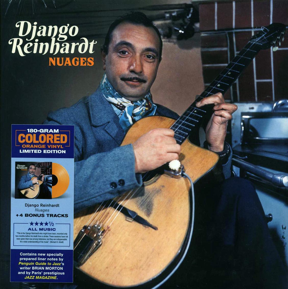 Django Reinhardt - Nuages (+4 bonus tracks) (ltd. ed.) (180g) (orange vinyl) vinyl LP front cover