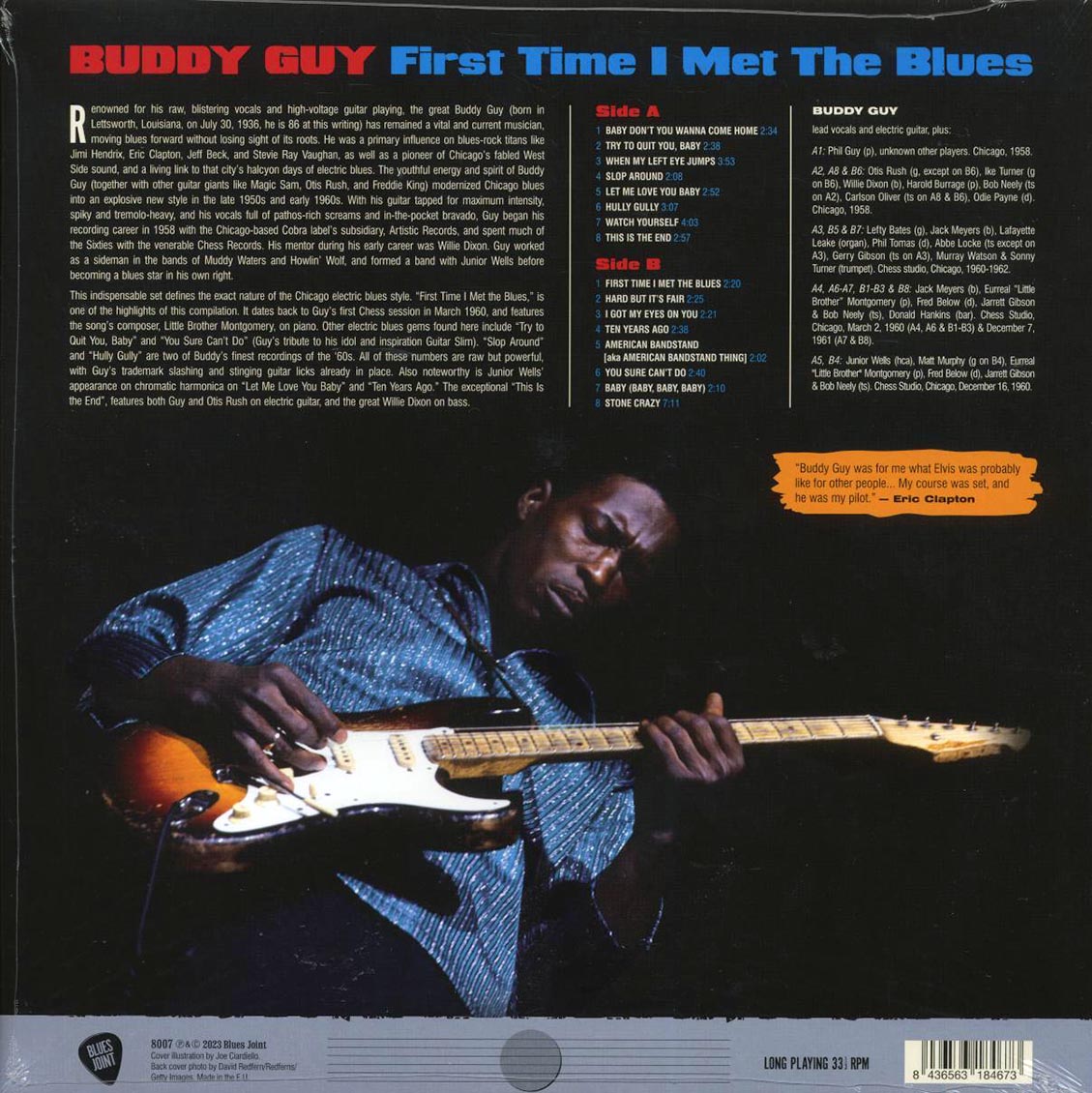 Buddy Guy - First Time I Met The Blues (ltd. ed.) (180g) vinyl LP back cover