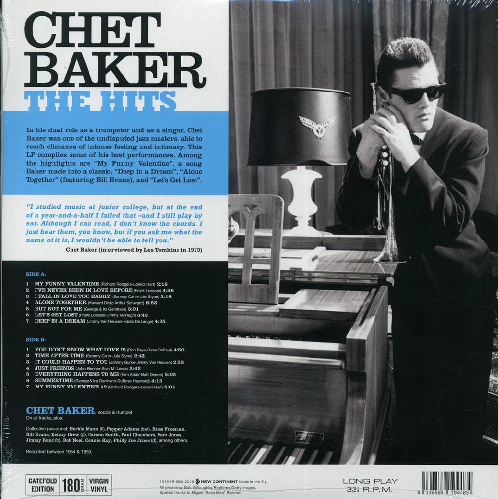 Chet Baker - The Hits (ltd. ed.) (180g) vinyl LP back cover