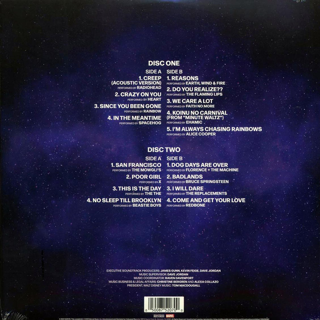 Radiohead, The Beastie Boys, Heart, The Replacements, Florence & The Machine, Etc. - Guardians Of The Galaxy Volume 3: Awesome Mix Volume 3 (2xLP) vinyl LP back cover