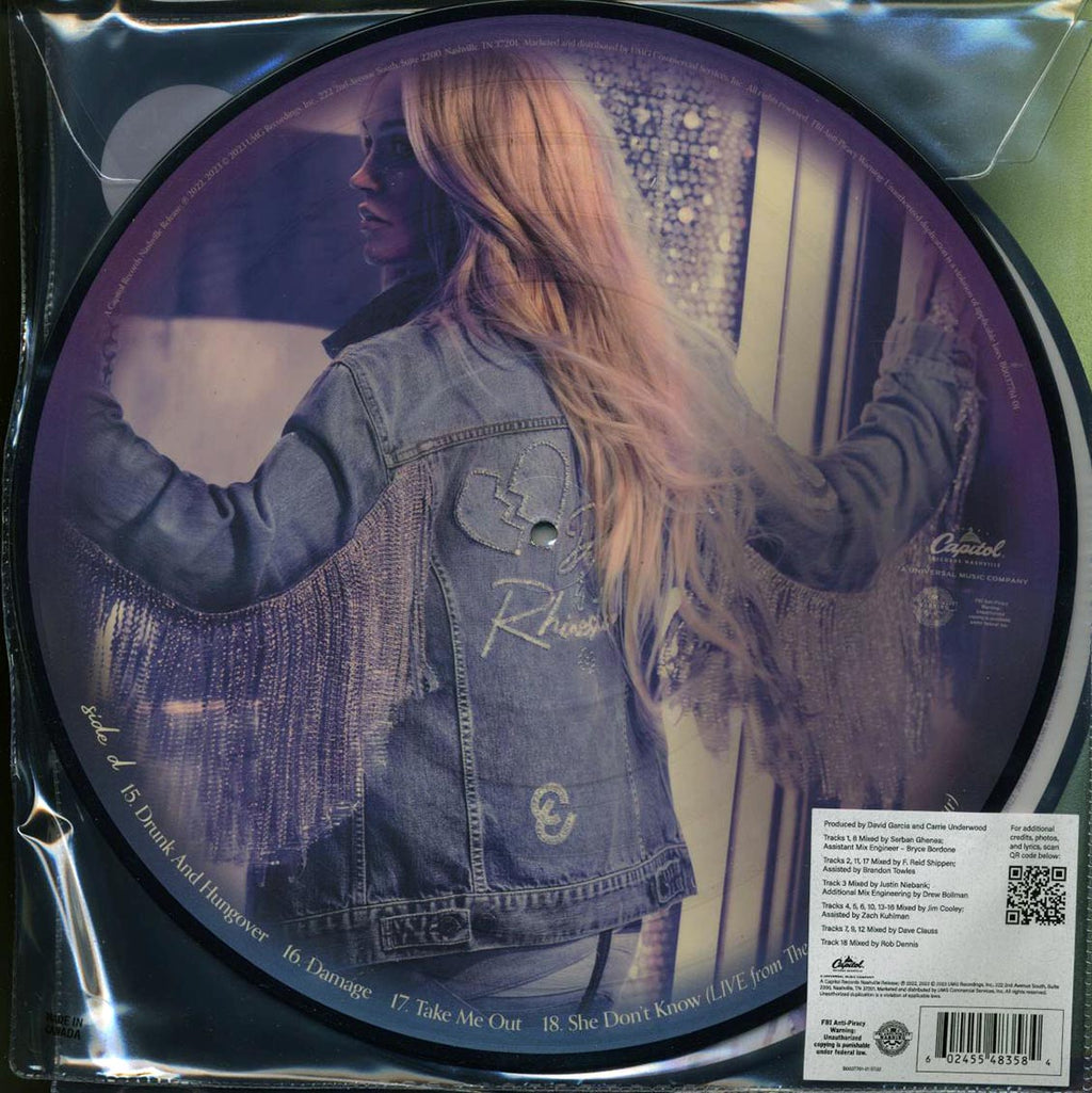 Carrie Underwood - Denim & Rhinestones (Deluxe Edition) (+6 bonus tracks) (ltd. ed.) (2xLP) (deluxe edition) (picture disc) vinyl LP back cover