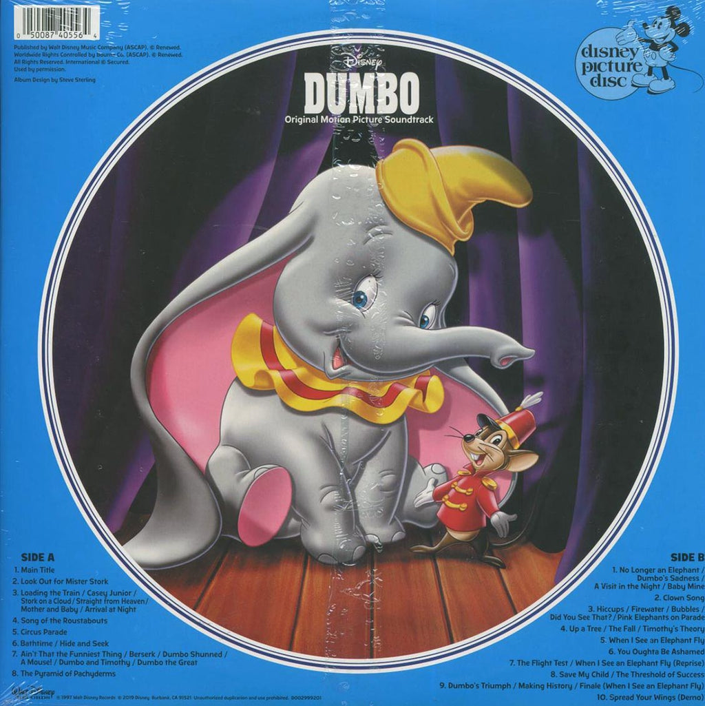 Various - Dumbo: Original Motion Picture Soundtrack (picture disc) vinyl LP back cover