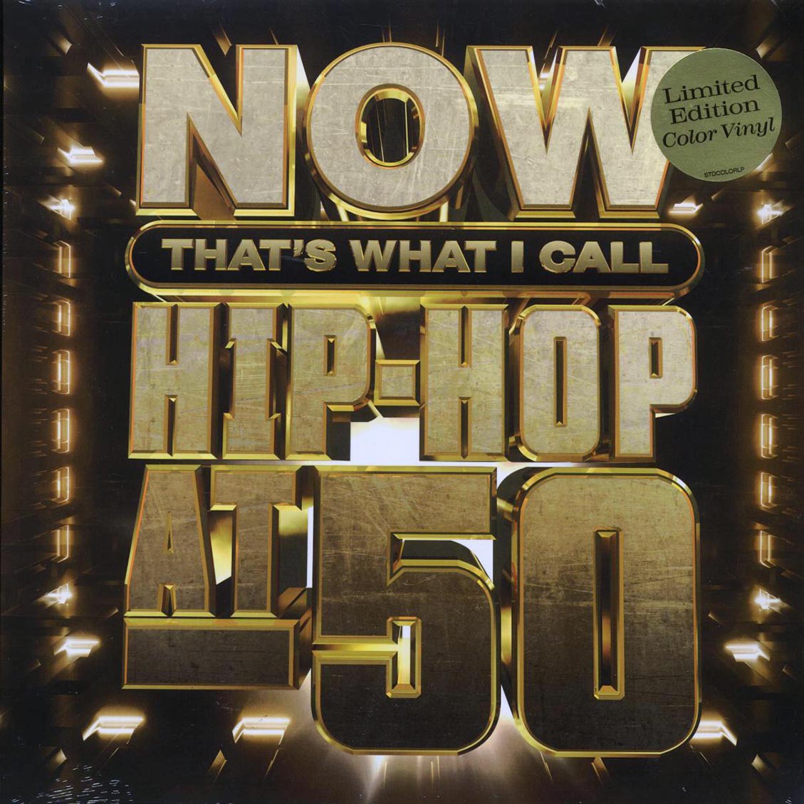 Sugarhill Gang, Grandmaster Flash, Public Enemy, Nas, Notorious BIG, OutKast, 50 Cent, Snoog Dogg, Future, Run-DMC, Etc. - Now That's What I Call Hip-Hop At 50 (2xLP) (black ice vinyl) vinyl LP front cover