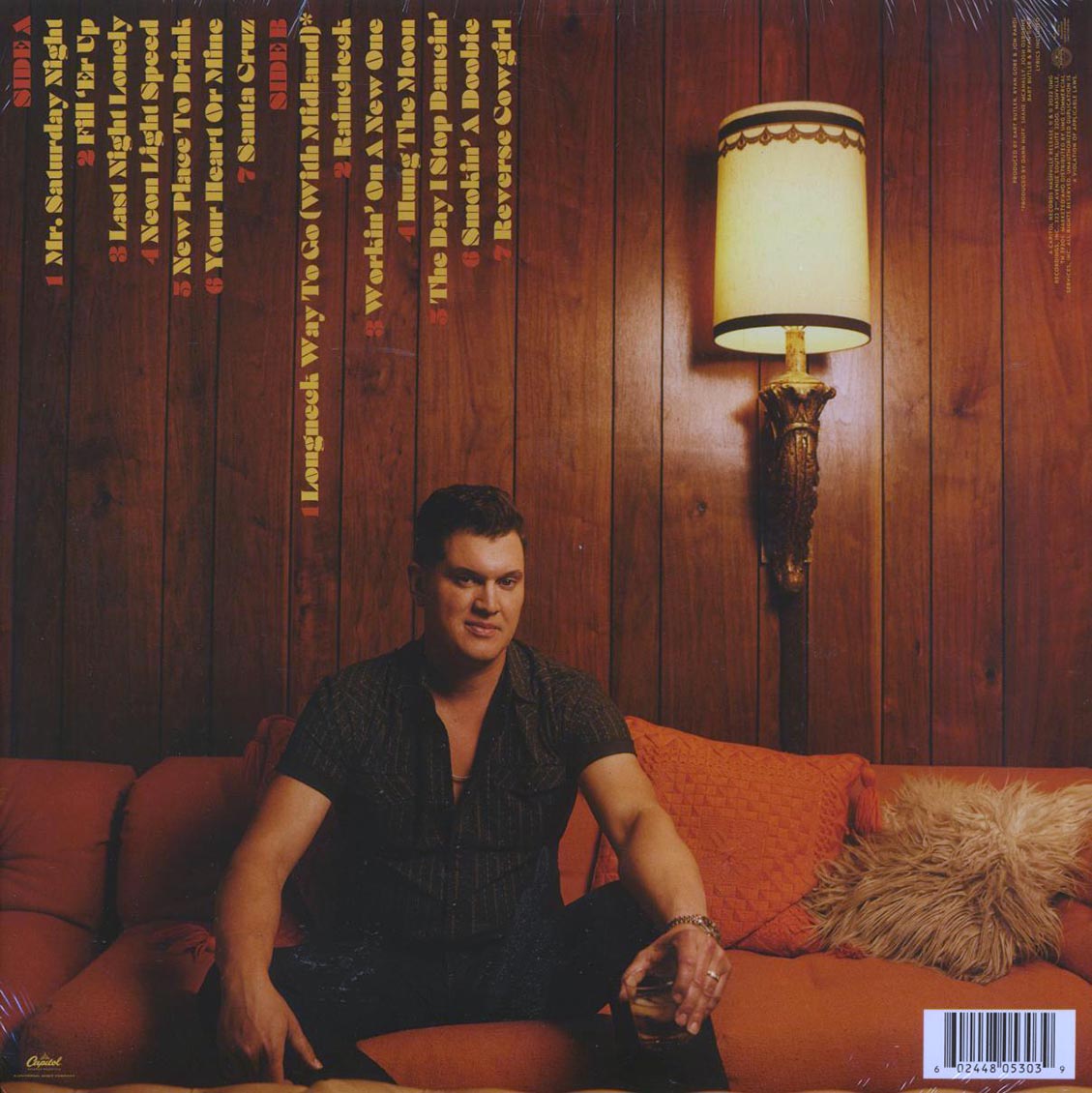 Jon Pardi - Mr. Saturday Night vinyl LP back cover