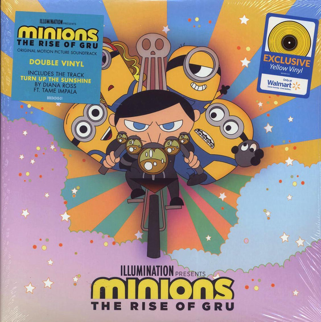 Diana Ross, Tame Impala, Brittany Howard, St. Vincent, Etc. - Minions: The Rise Of Gru Original Motion Picture Soundtrack (2xLP) (yellow vinyl) vinyl LP front cover