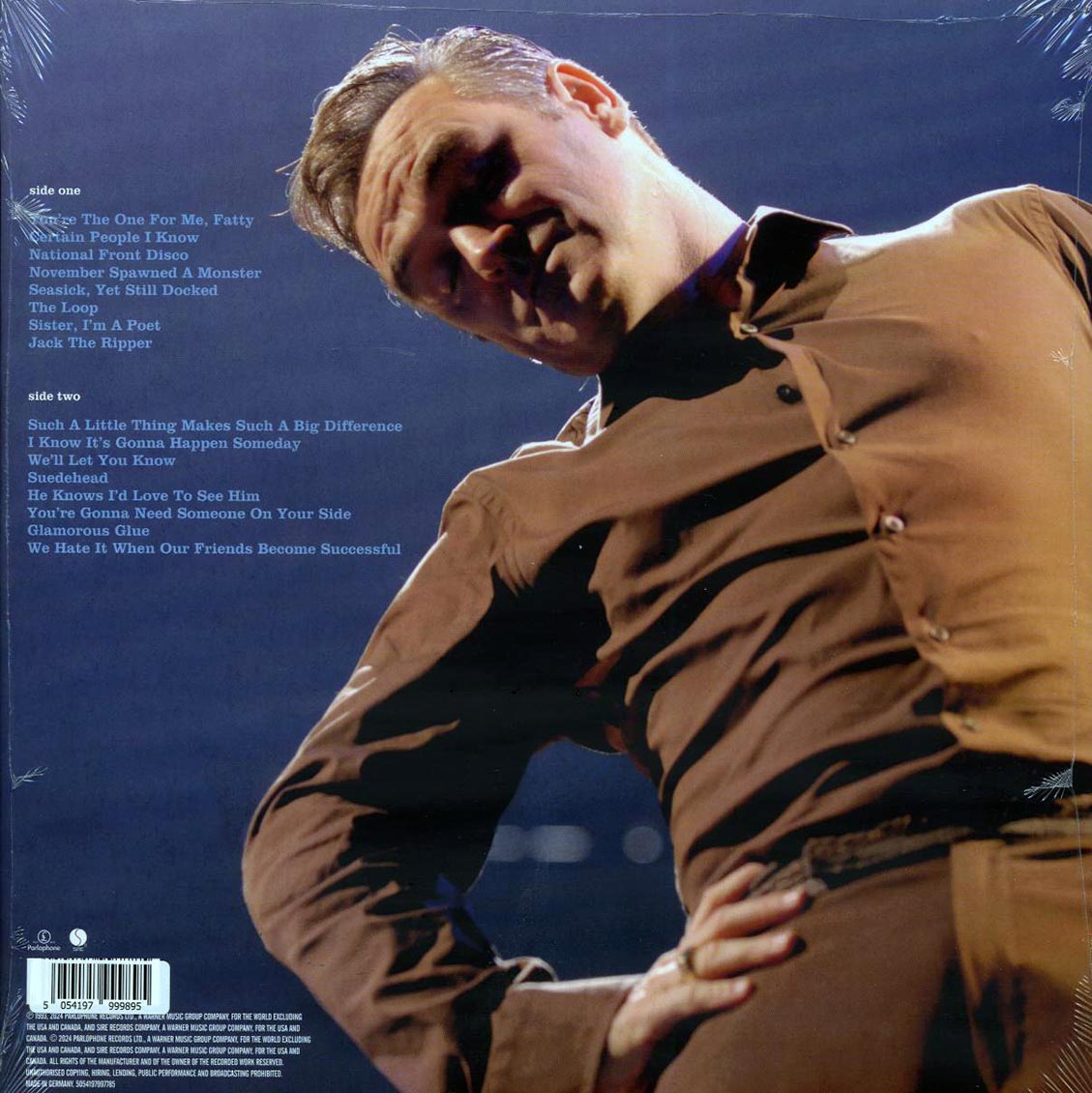 Morrissey - Beethoven Was Deaf: Live In Paris (remastered) (orange vinyl) vinyl LP back cover
