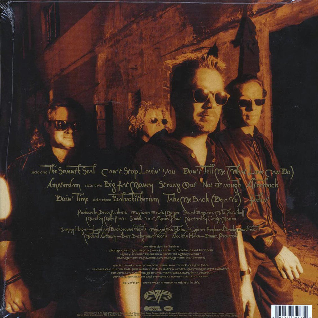 Van Halen - Balance (2xLP) (remastered) (expanded edition) (orange vinyl) vinyl LP back cover