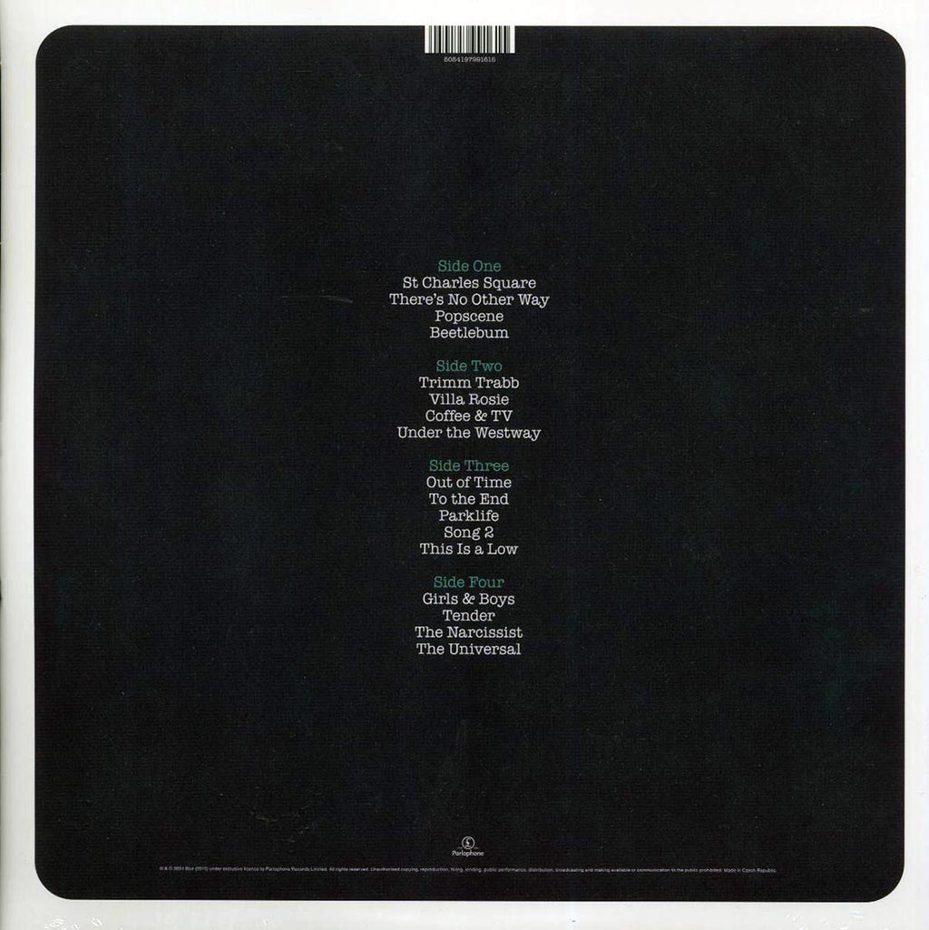 Blur - Live At Wembley Stadium (2xLP) vinyl LP back cover