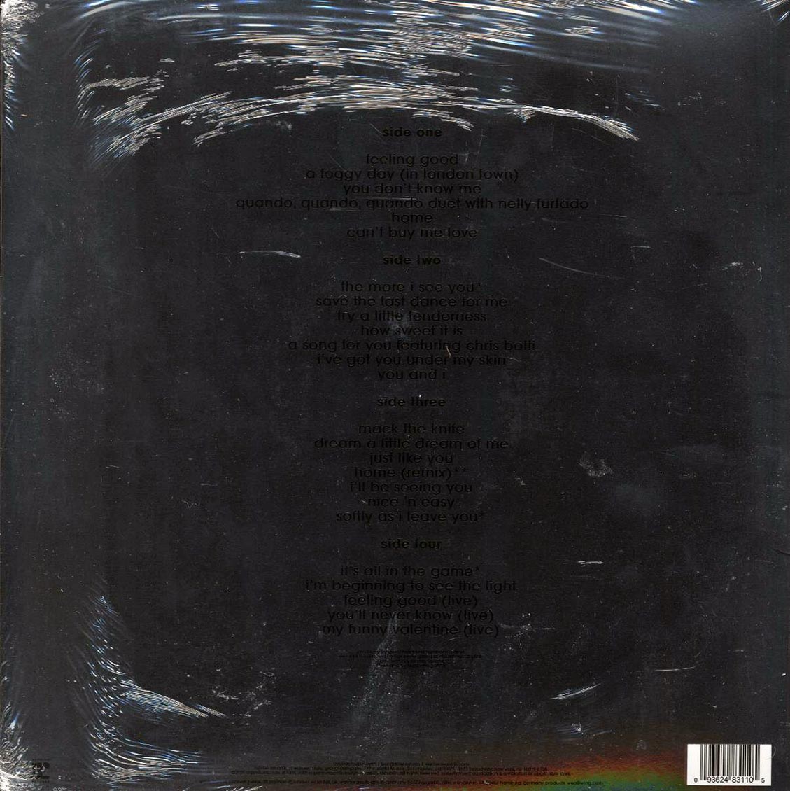 Michael Buble - It's Time (20th Anniv. Ed.) (+2 bonus tracks) (2xLP) (deluxe edition) (silver vinyl) vinyl LP back cover