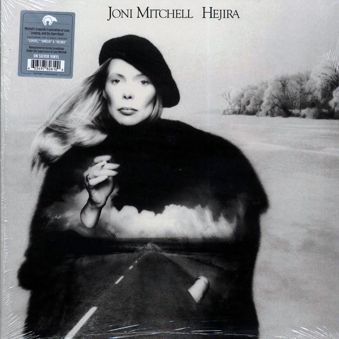 Joni Mitchell - Hejira (remastered) (silver vinyl) vinyl LP front cover