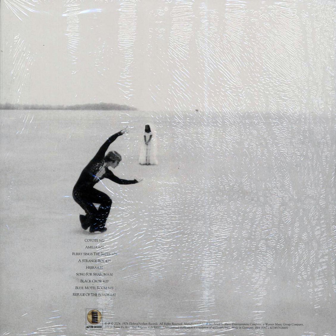 Joni Mitchell - Hejira (remastered) (silver vinyl) vinyl LP back cover