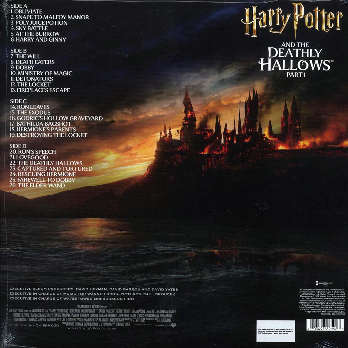 Alexandre Desplat - Harry Potter And The Deathly Hallows Part 1: Original Motion Picture Soundtrack (2xLP) vinyl LP back cover