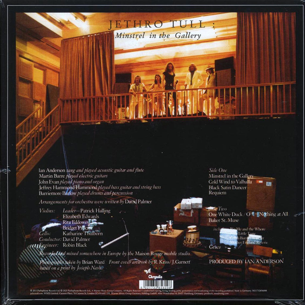 Jethro Tull - Minstrel In The Gallery (50th Anniv. Ed.) (ltd. ed.) (180g) (remastered) (marbled colored vinyl) vinyl LP back cover