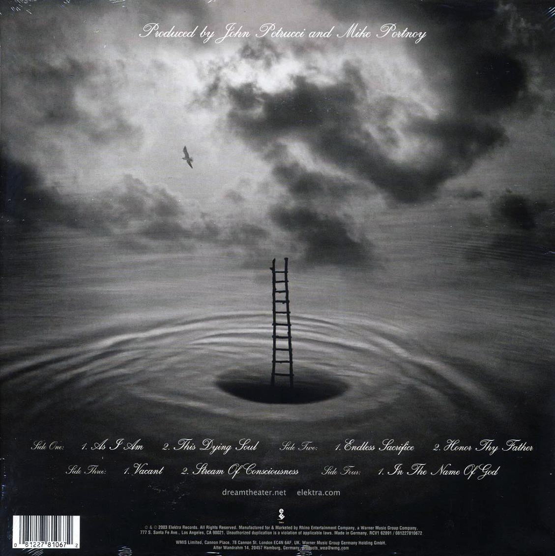 Dream Theater - Train Of Thought (2xLP) (clear vinyl) vinyl LP back cover