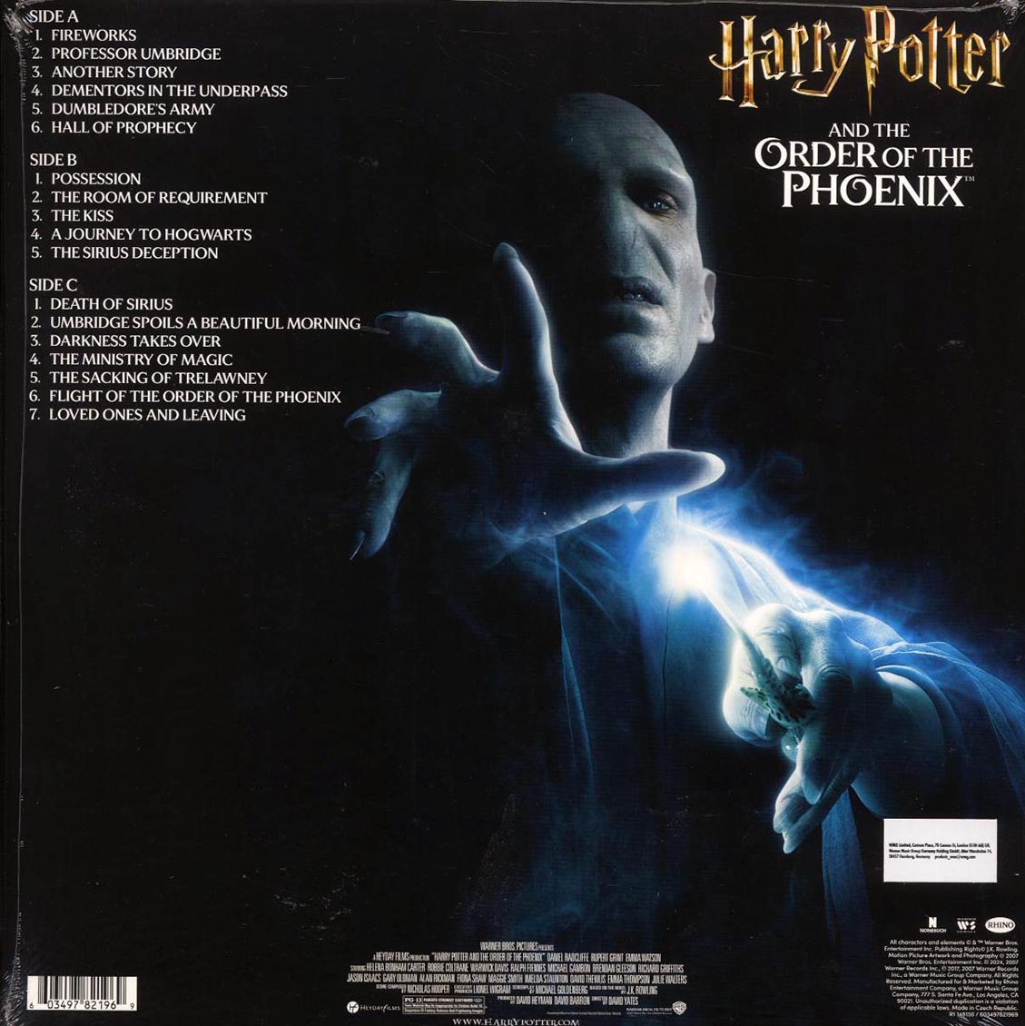 Nicholas Hooper - Harry Potter And The Order Of The Phoenix: Original Motion Picture Soundtrack (2xLP) vinyl LP back cover