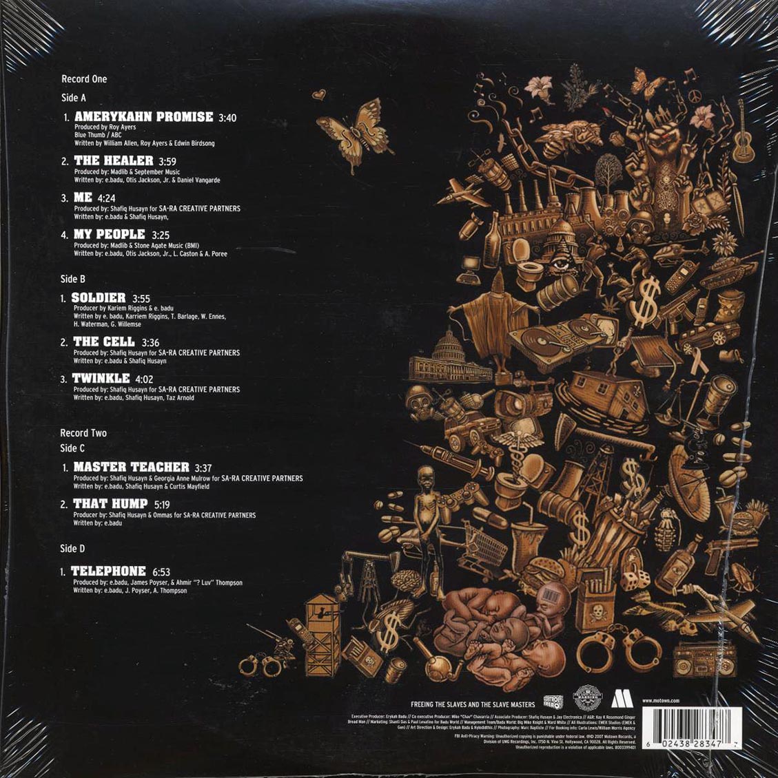 Erykah Badu - New Amerykah Part One: 4th World War (2xLP) (purple vinyl) vinyl LP back cover