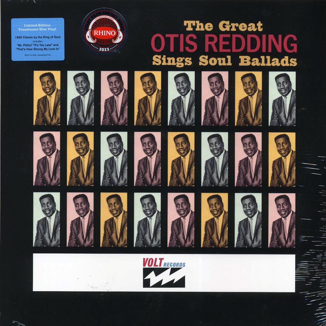 Otis Redding - The Great Otis Redding Sings Soul Ballads (mono) (ltd. ed.) (blue vinyl) vinyl LP front cover