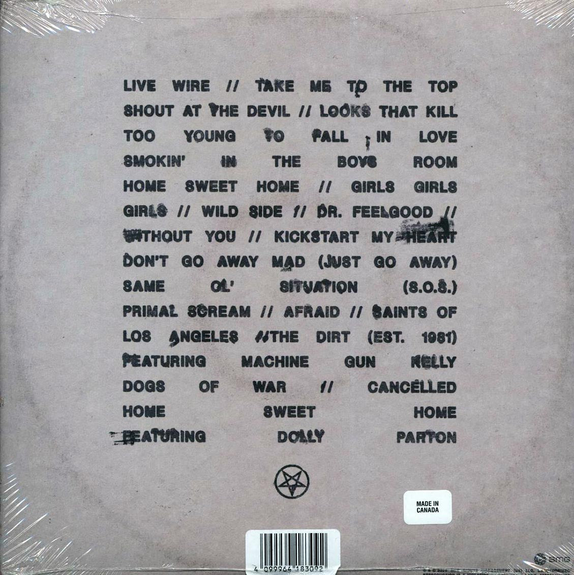 Motley Crue - From The Beginning (ltd. ed.) (2xLP) (black/translucent splatter vinyl) vinyl LP back cover