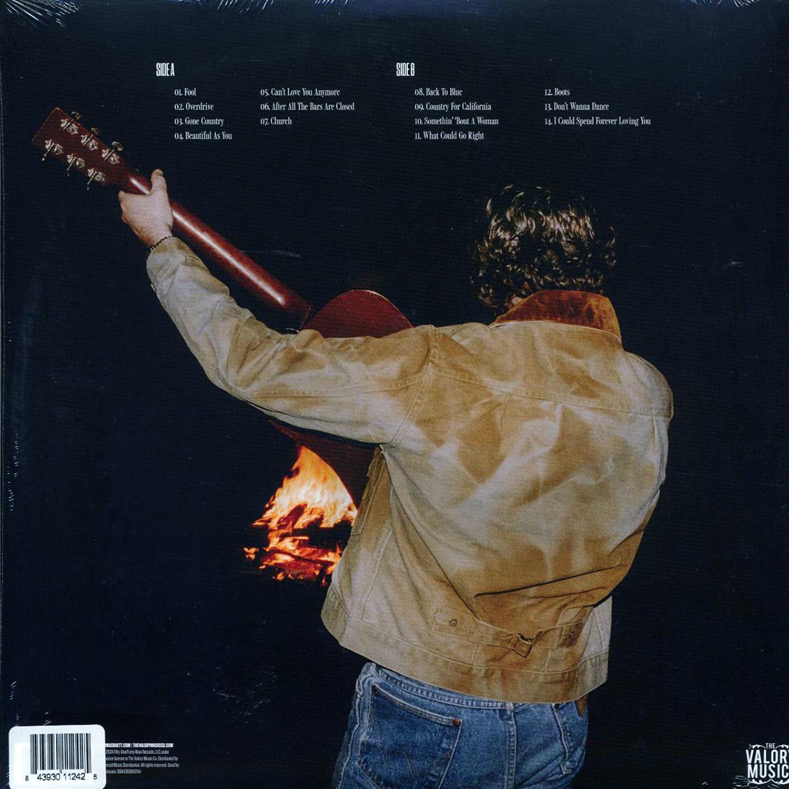 Thomas Rhett - About A Woman (white opaque vinyl) vinyl LP back cover