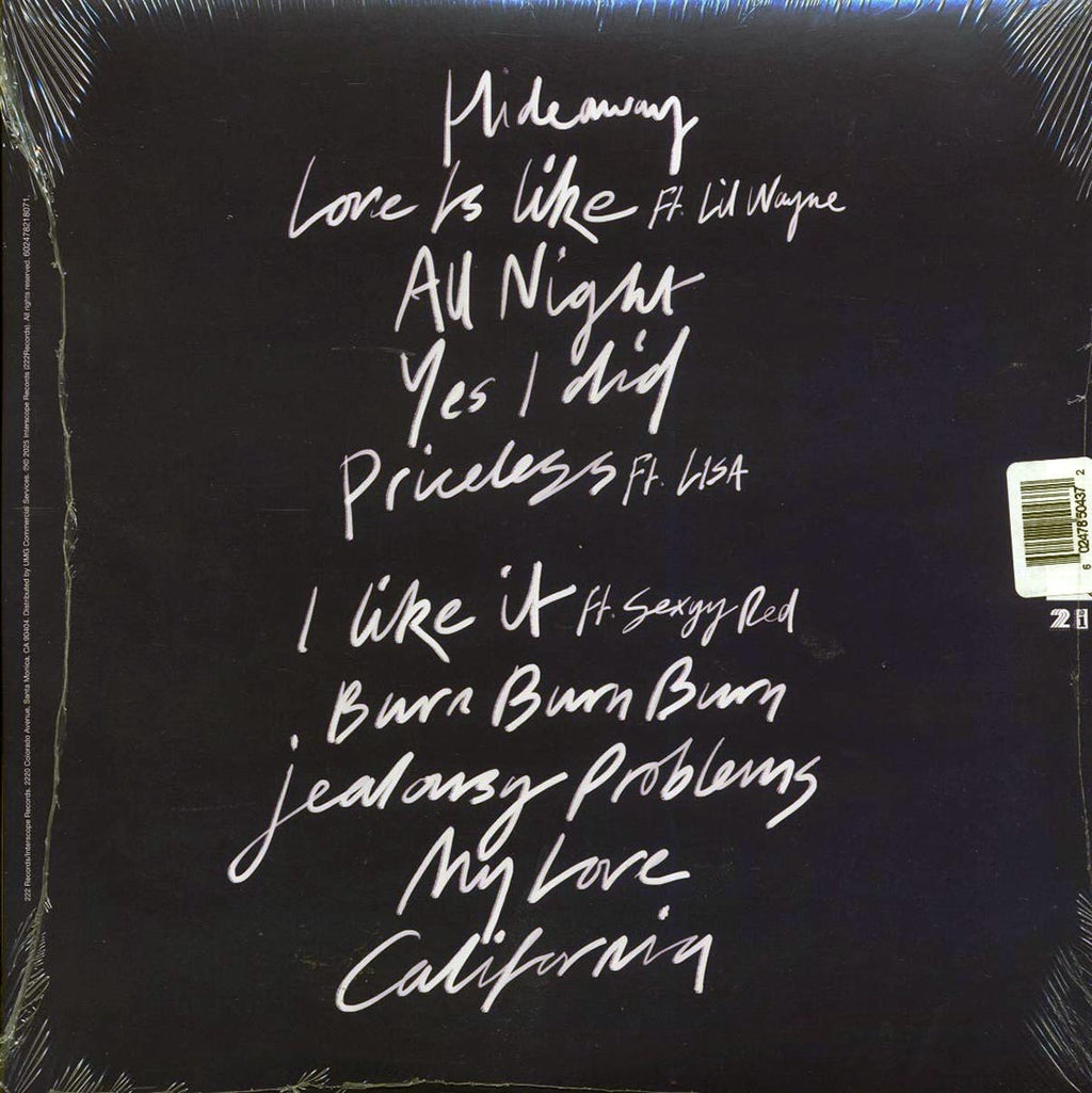 Maroon 5 - Love Is Like (ltd. ed.) (electric blue transparent vinyl) vinyl LP back cover