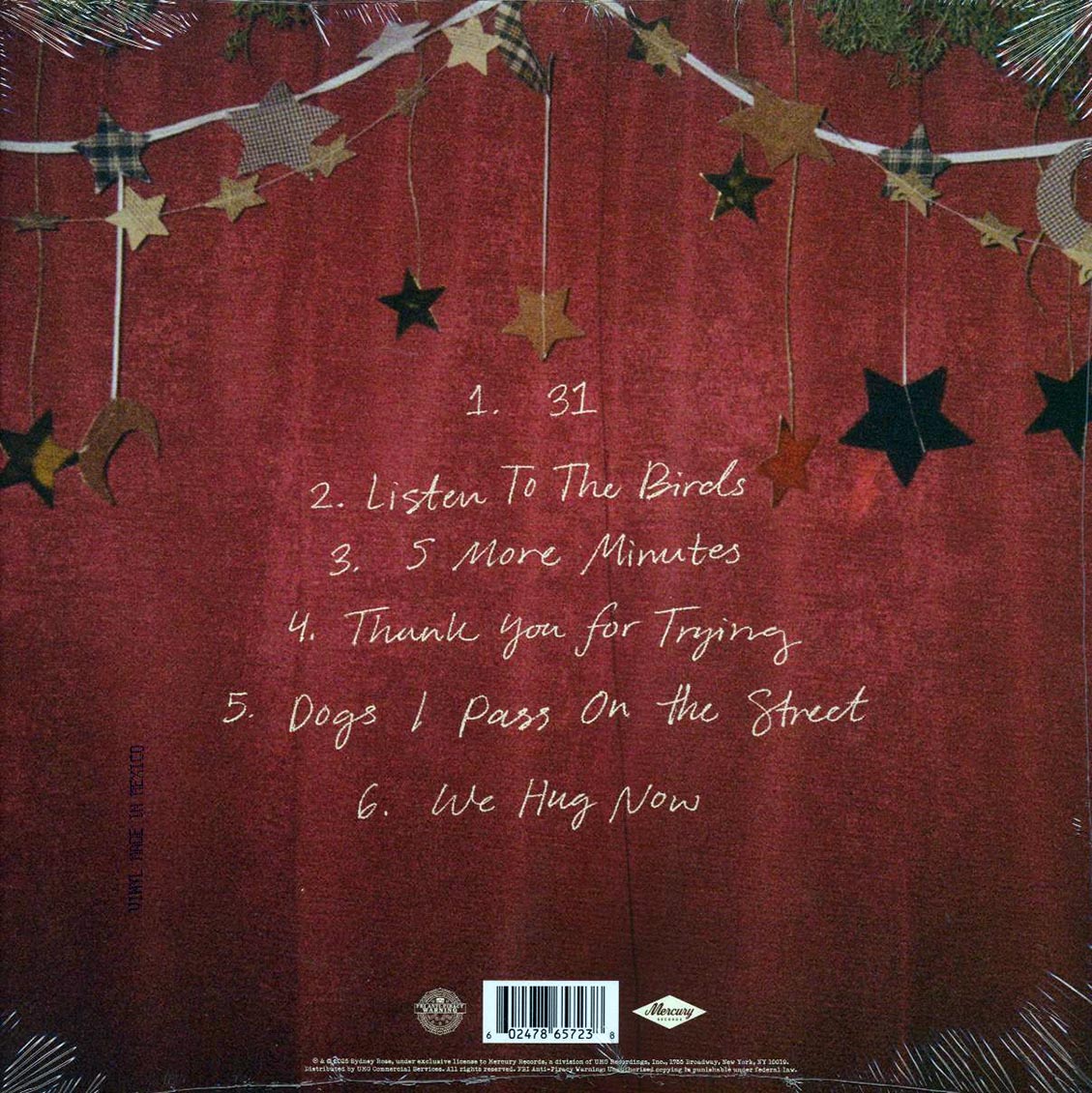 Sydney Rose - I Know What I Want (ltd. ed.) (honey moon vinyl) vinyl LP back cover