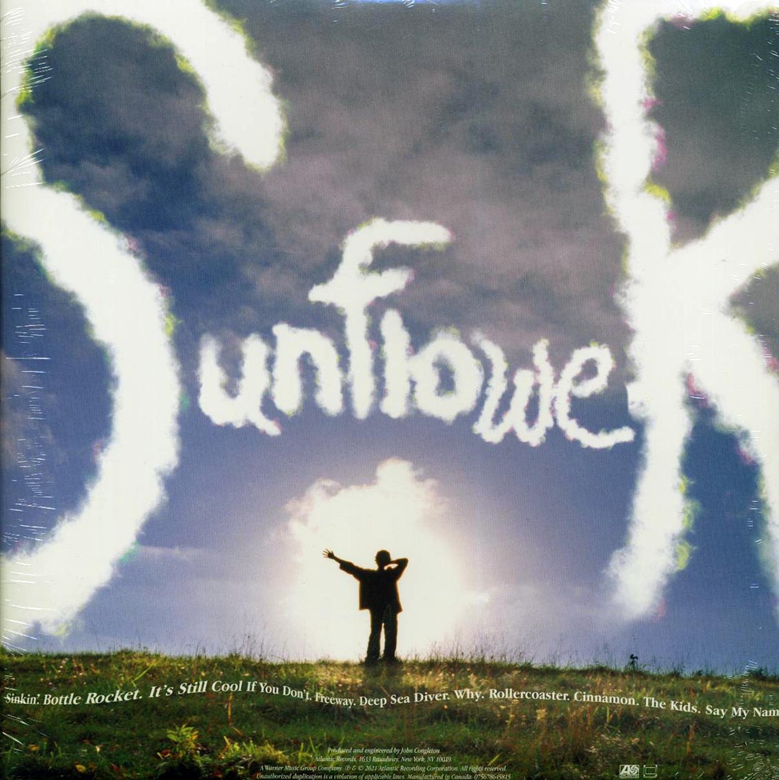 Briston Maroney - Sunflower (blue vinyl) vinyl LP back cover