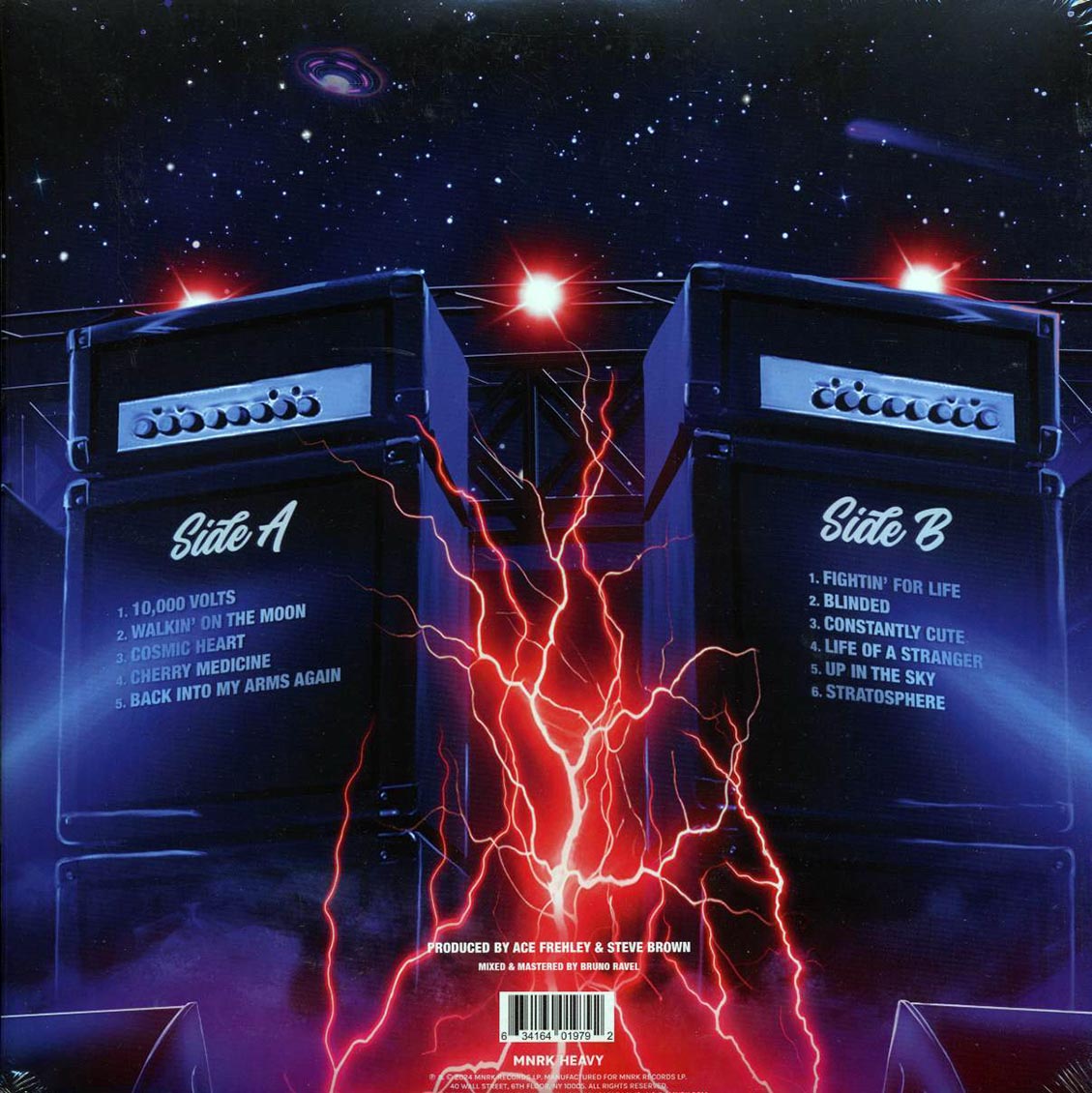 Ace Frehley - 10,000 Volts (ltd. ed.) (180g) (splatter vinyl) vinyl LP back cover