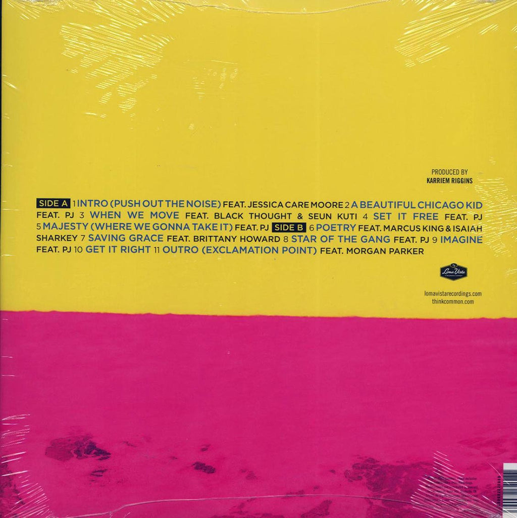 Common - A Beautiful Revolution Pt 2 (green vinyl) vinyl LP back cover