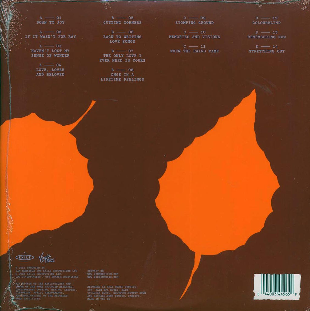 Van Morrison - Remembering Now (2xLP) vinyl LP back cover