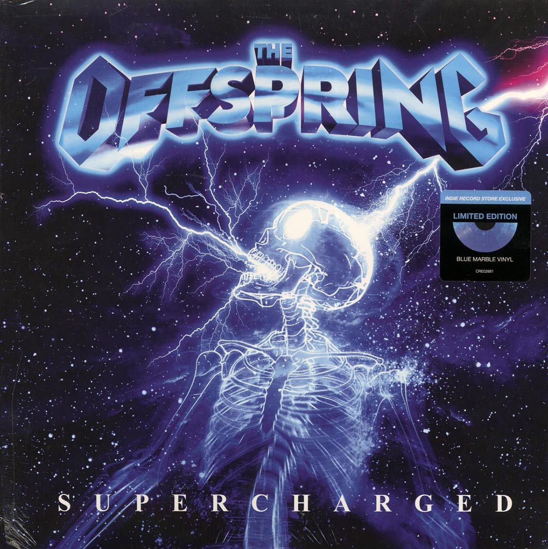 The Offspring - Supercharged (ltd. ed.) (blue marbled vinyl) vinyl LP front cover