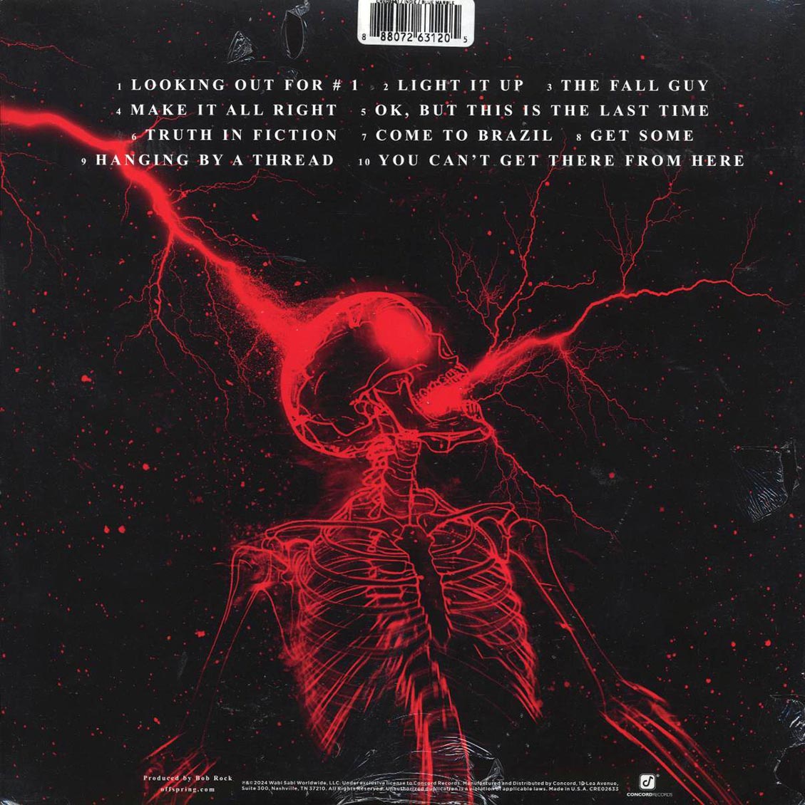 The Offspring - Supercharged (ltd. ed.) (blue marbled vinyl) vinyl LP back cover