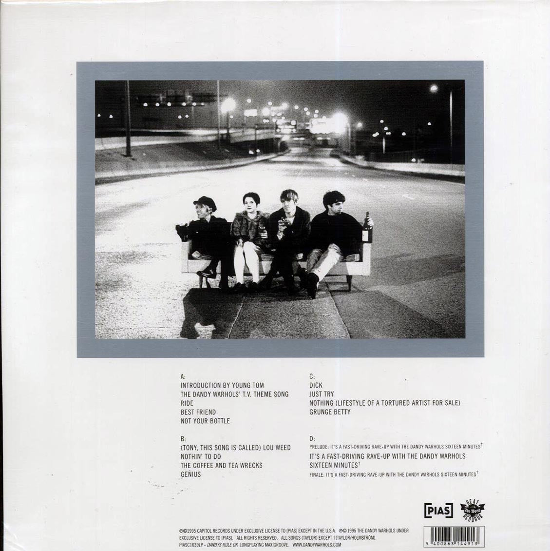 The Dandy Warhols - Dandys Rule OK (2xLP) (red vinyl) vinyl LP back cover