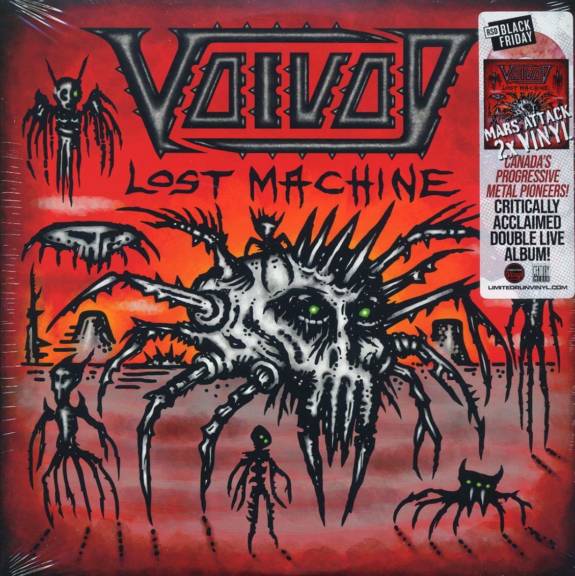 Voivod - Lost Machine - Live (RSD 2025) (ltd. ed.) (2xLP) (orange/strawberry swirl vinyl) vinyl LP front cover