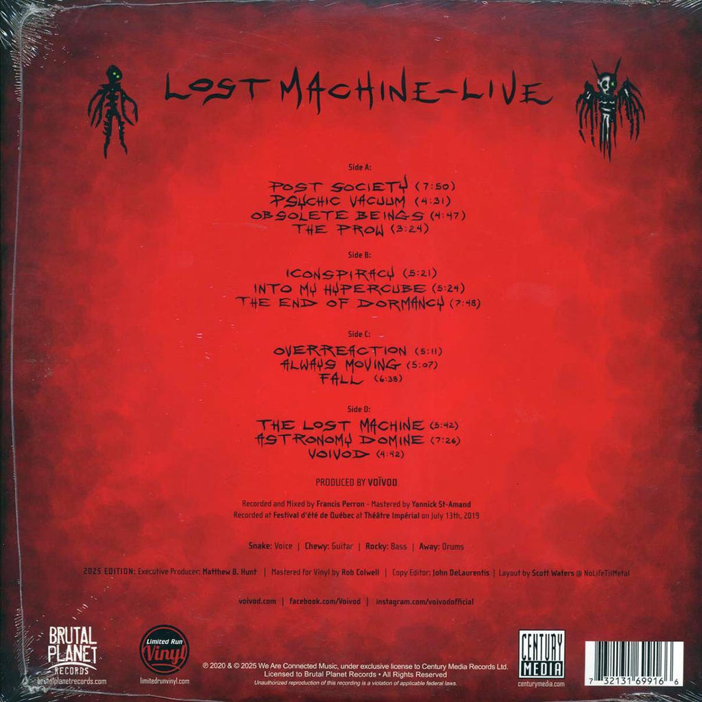 Voivod - Lost Machine - Live (RSD 2025) (ltd. ed.) (2xLP) (orange/strawberry swirl vinyl) vinyl LP back cover