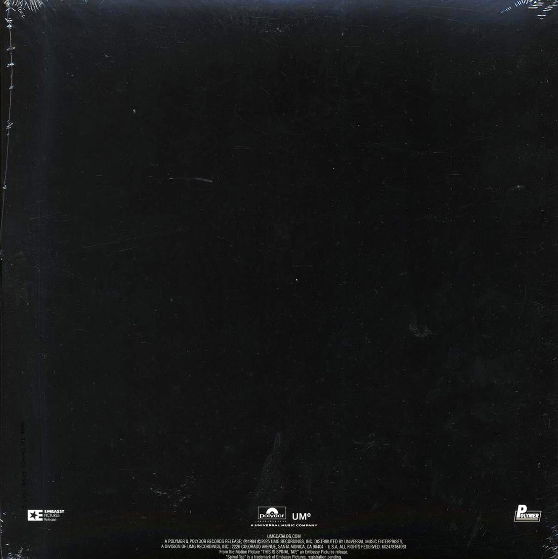 Spinal Tap - From The Original Motion Picture Soundtrack This Is Spinal Tap (remastered) vinyl LP back cover
