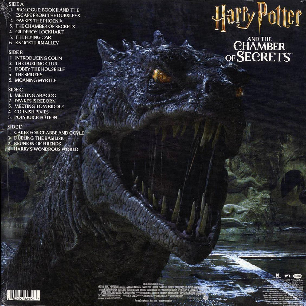 John Williams - Harry Potter And The Chamber Of Secrets: Original Motion Picture Soundtrack (2xLP) vinyl LP back cover