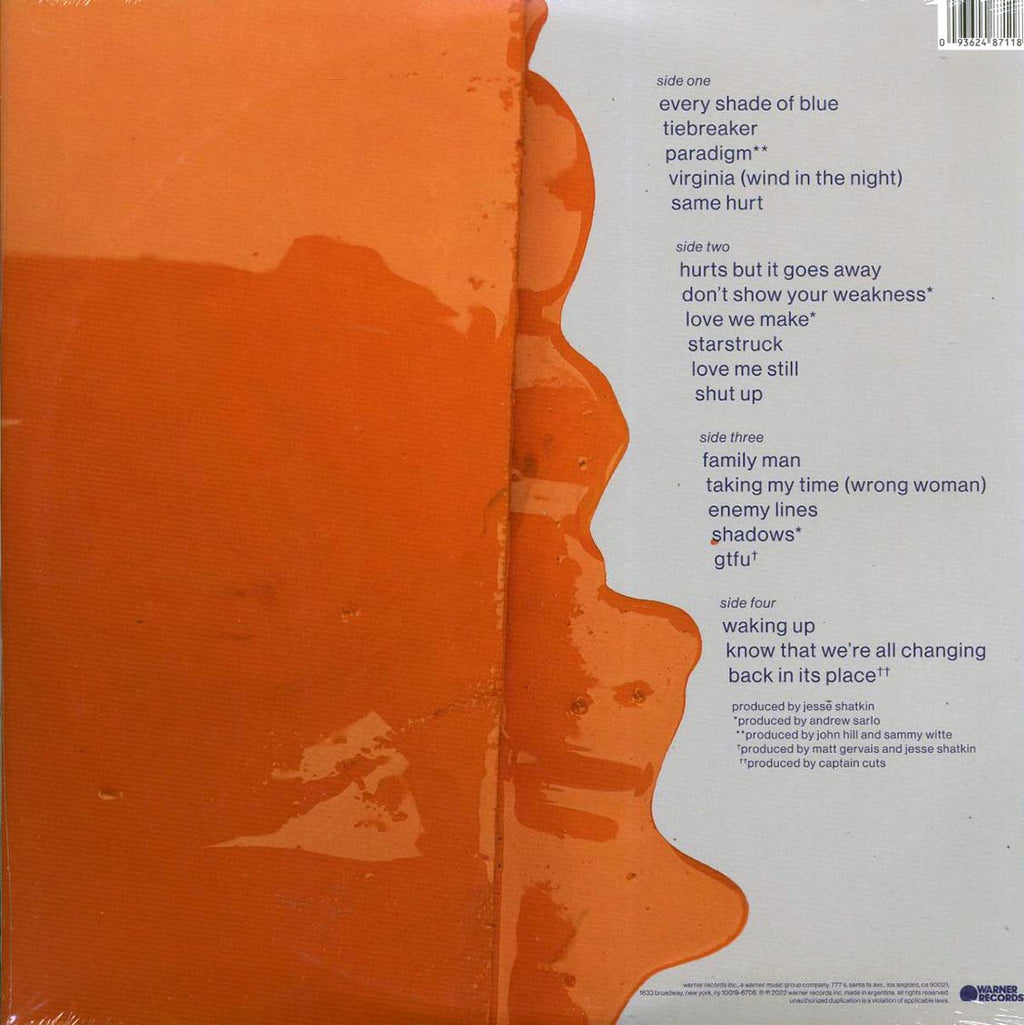 The Head And The Heart - Every Shade Of Blue (+3 bonus tracks) (ltd. ed.) (2xLP) (orange vinyl) vinyl LP back cover