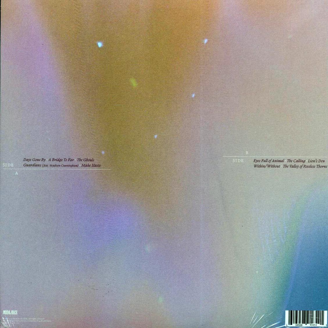 Midlake - A Bridge To Far (colored vinyl) vinyl LP back cover