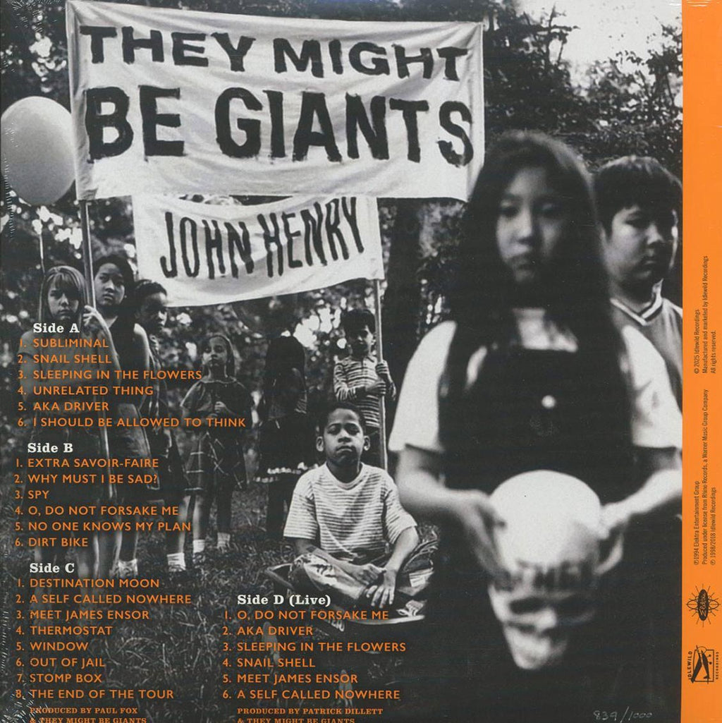 They Might Be Giants - John Henry (+6 bonus tracks) (RSD 2025) (hand-numbered ltd. ed.) (2xLP) (180g) (violet vinyl) vinyl LP back cover